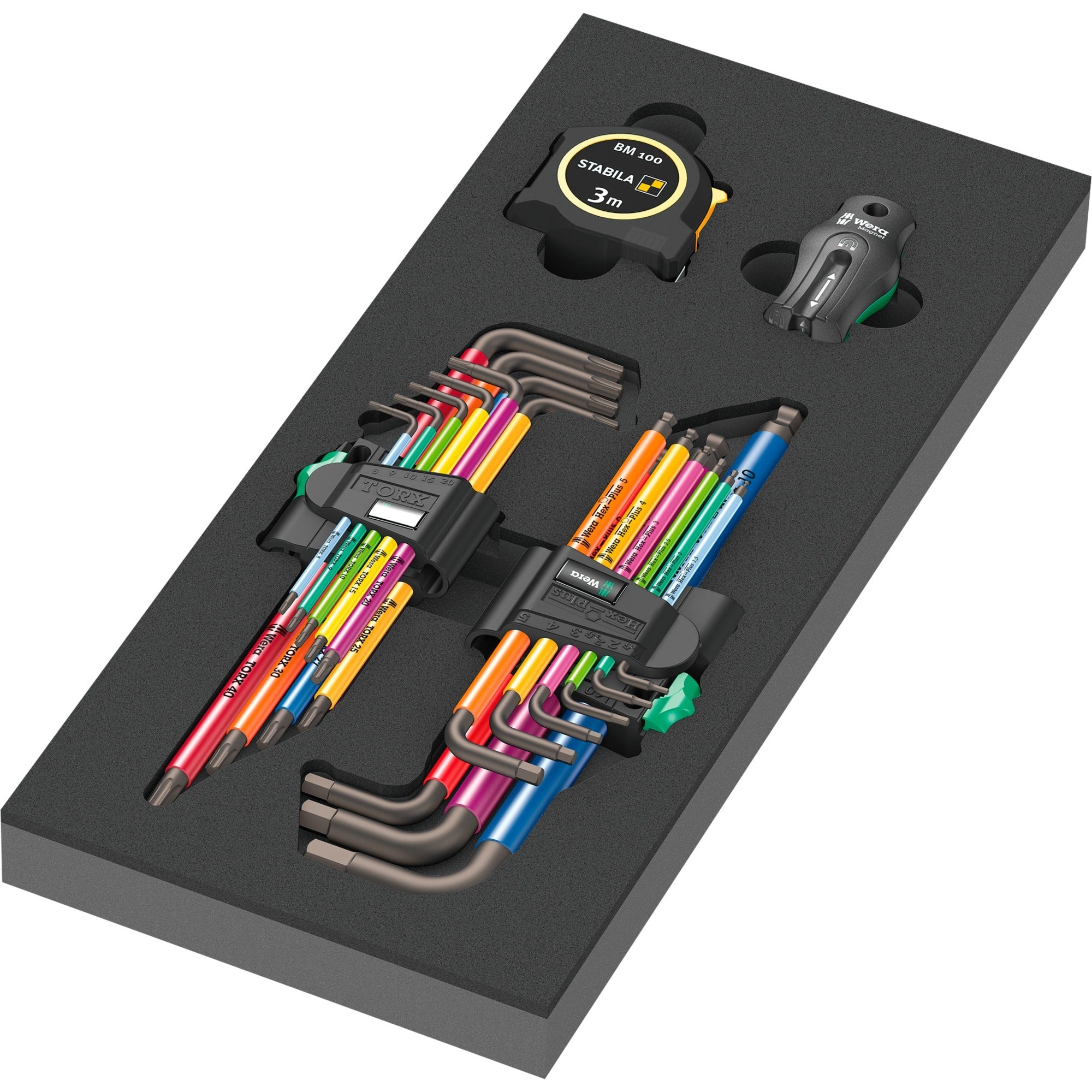 Wera 9740 Schuimrubberen inzetstuk met stiftsleutels Se