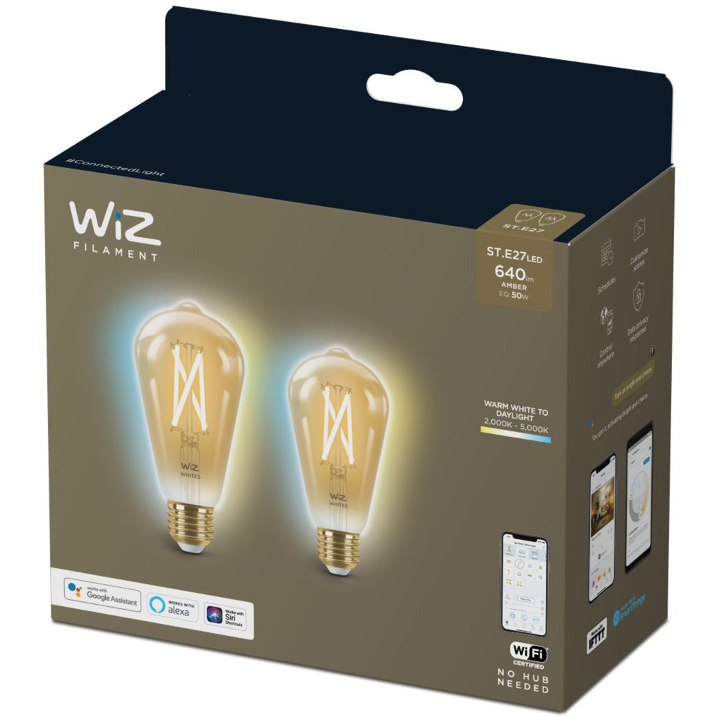 WiZ WiZ Filament oranje ST64 E27 x2