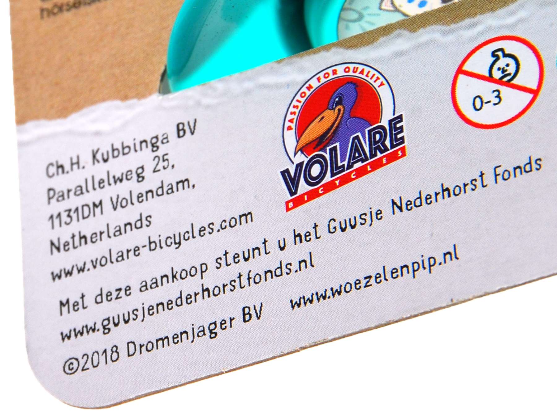 Woezel Pip Fietstoeter - Kinderen - Mint Blauw