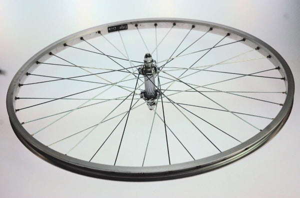 Front wheel 26x1.75 aluminum silver polished