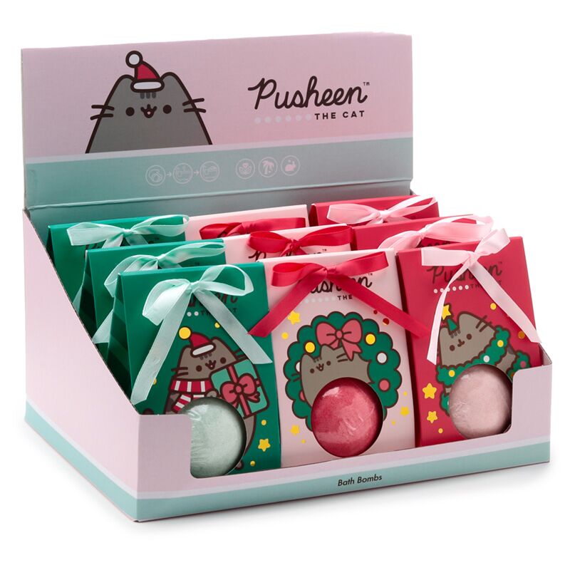 Bruisbal geschenkdoos - kerstmis pusheen de kat
