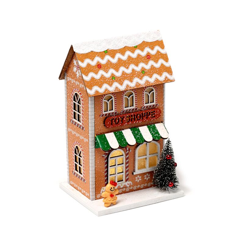 Gemberbrood speelgoed kerstmis huis led decoratie