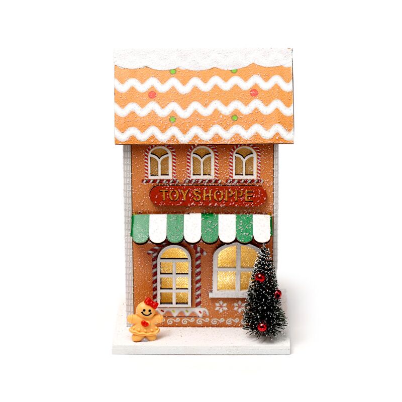 Gemberbrood speelgoed kerstmis huis led decoratie