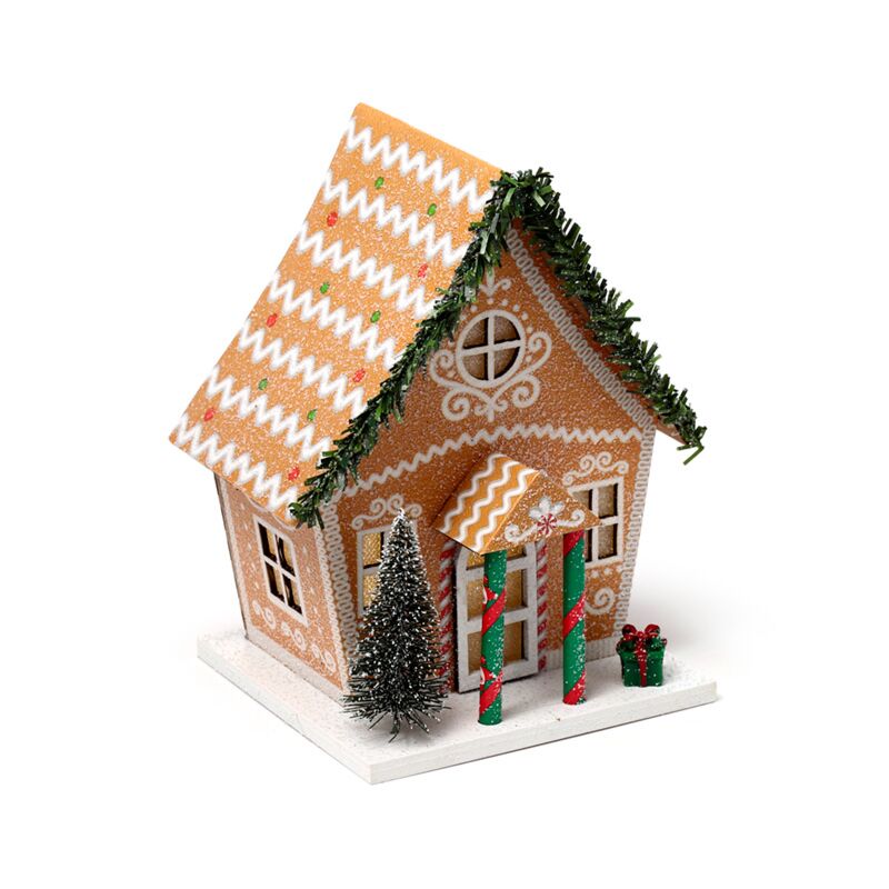Gemberbrood kerstmis huis led decoratie