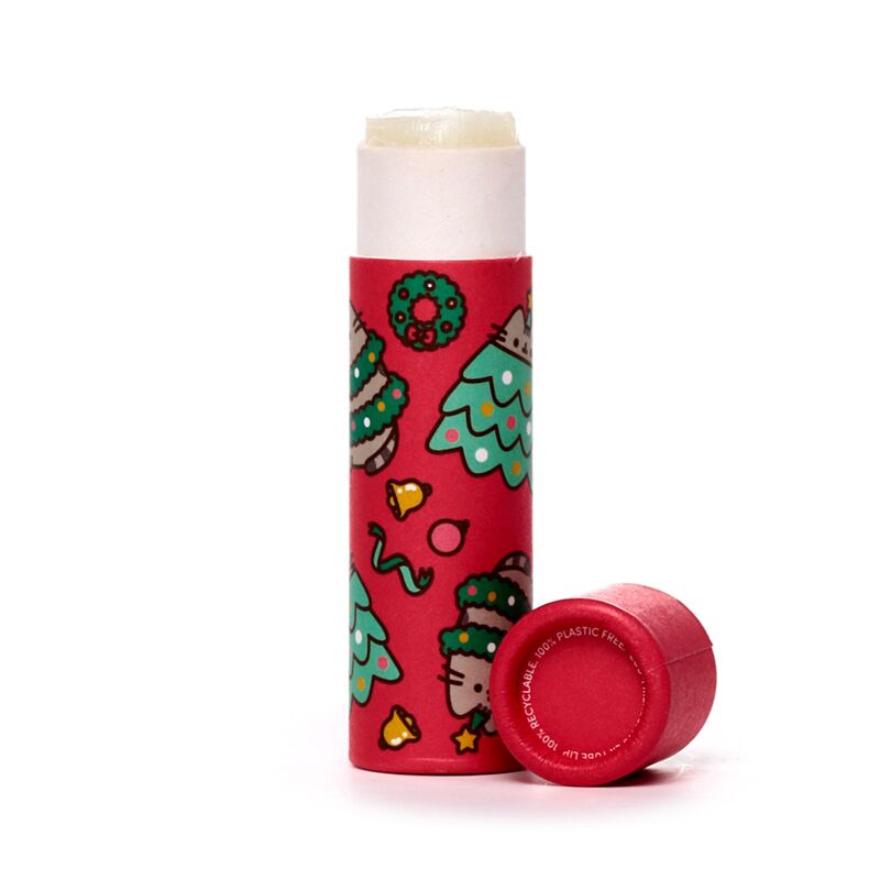 Kerstmis pusheen de kat papier lippenbalsemstick