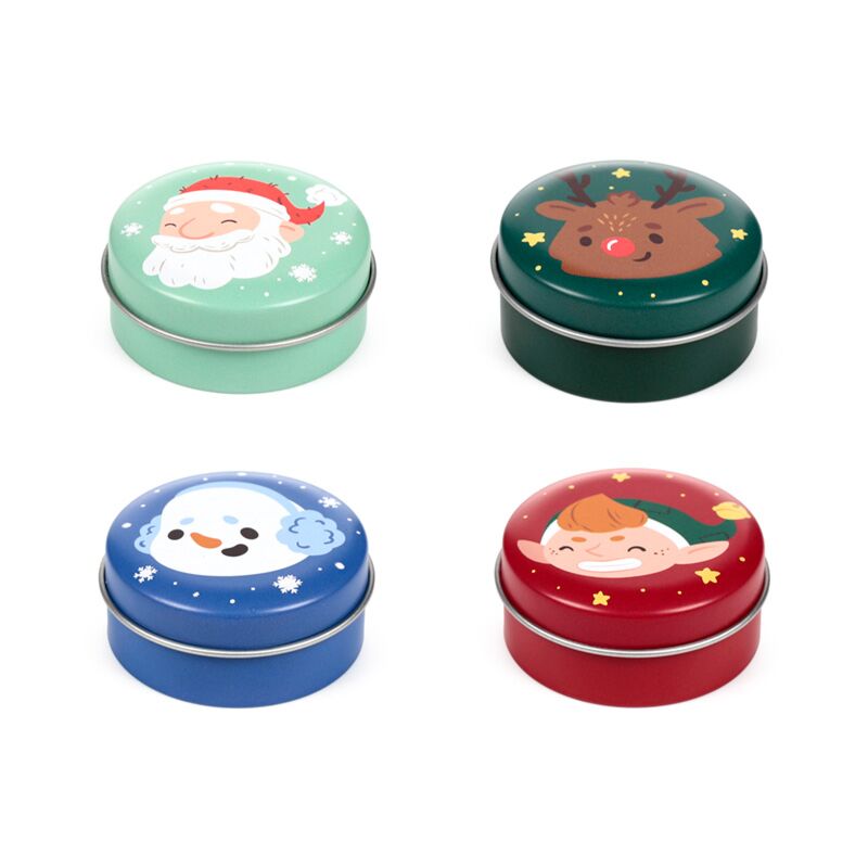 Jingle kerstmis lippenbalsem in blik