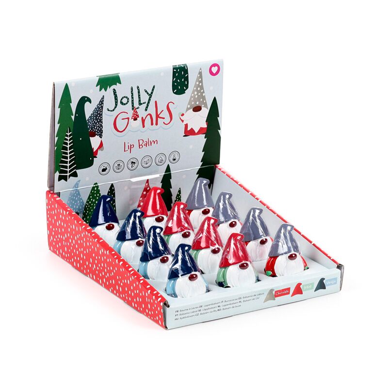 Kerstmis gnoom jolly gonk lippenbalsemhouder