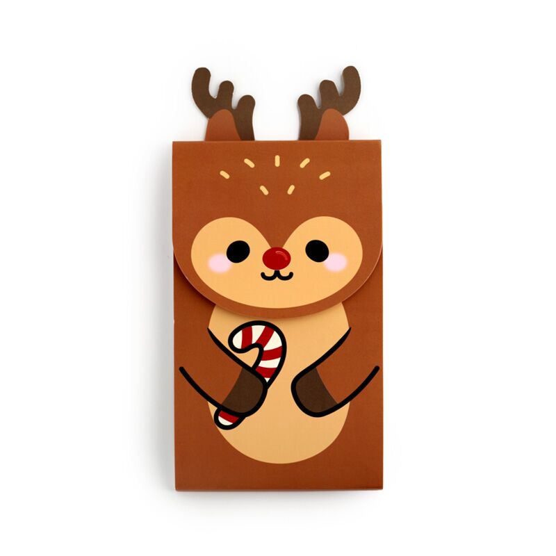 Kerstmis feestelijke vrienden Rudolph klap memoblok open