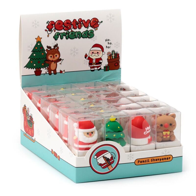Feestelijke kerstmis potloodslijper
