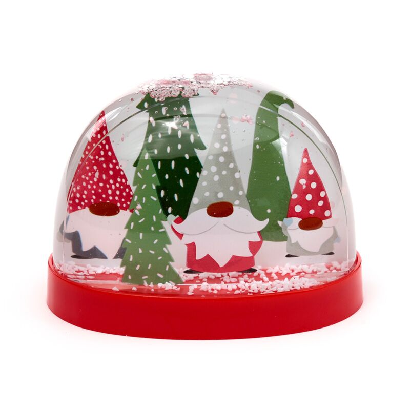 Kerstmis kabouter grote glitter sneeuwbol
