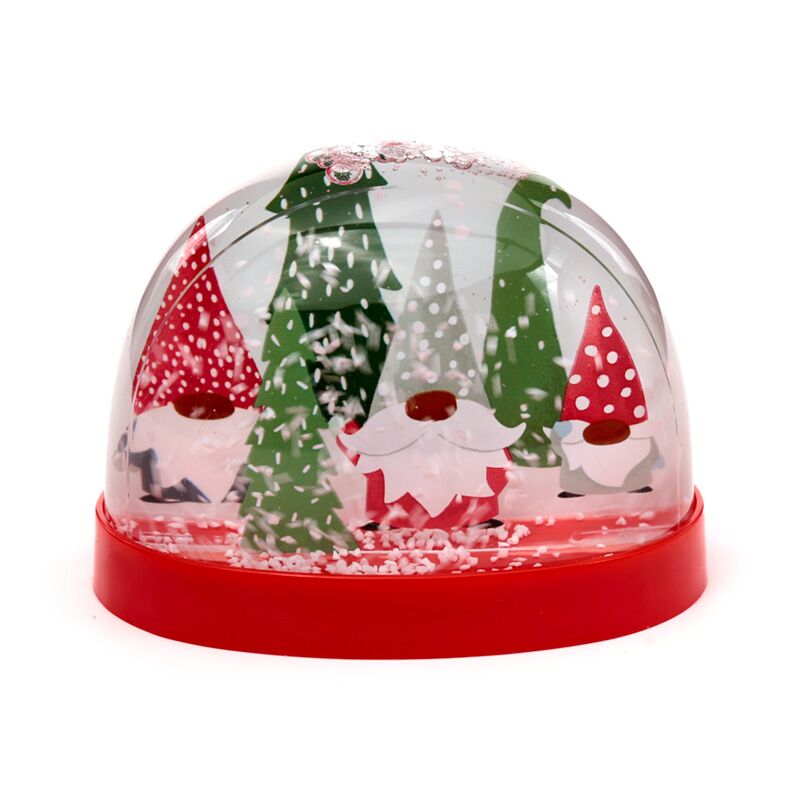 Kerstmis kabouter grote glitter sneeuwbol
