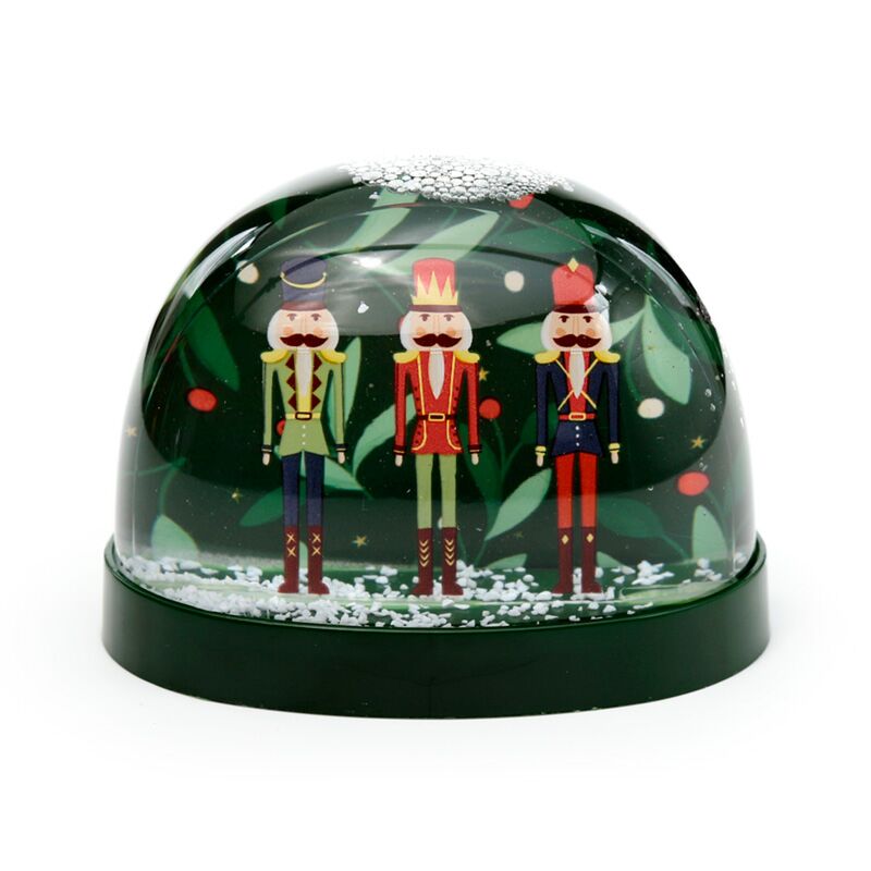 Kerstmis notenkraker grote glitter sneeuwbol