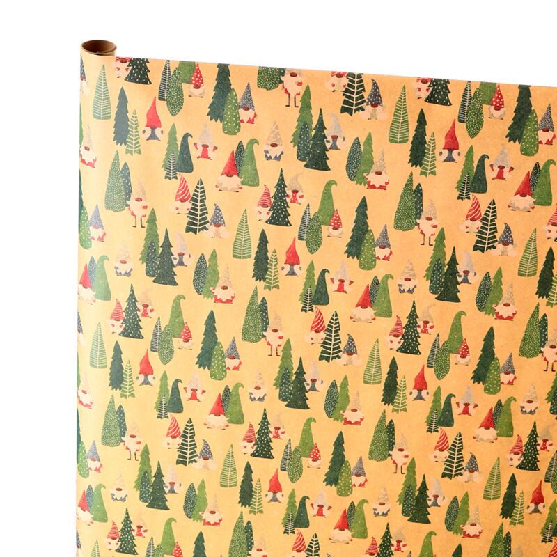 Kersmis kabouter 3m cadeaupapier rol