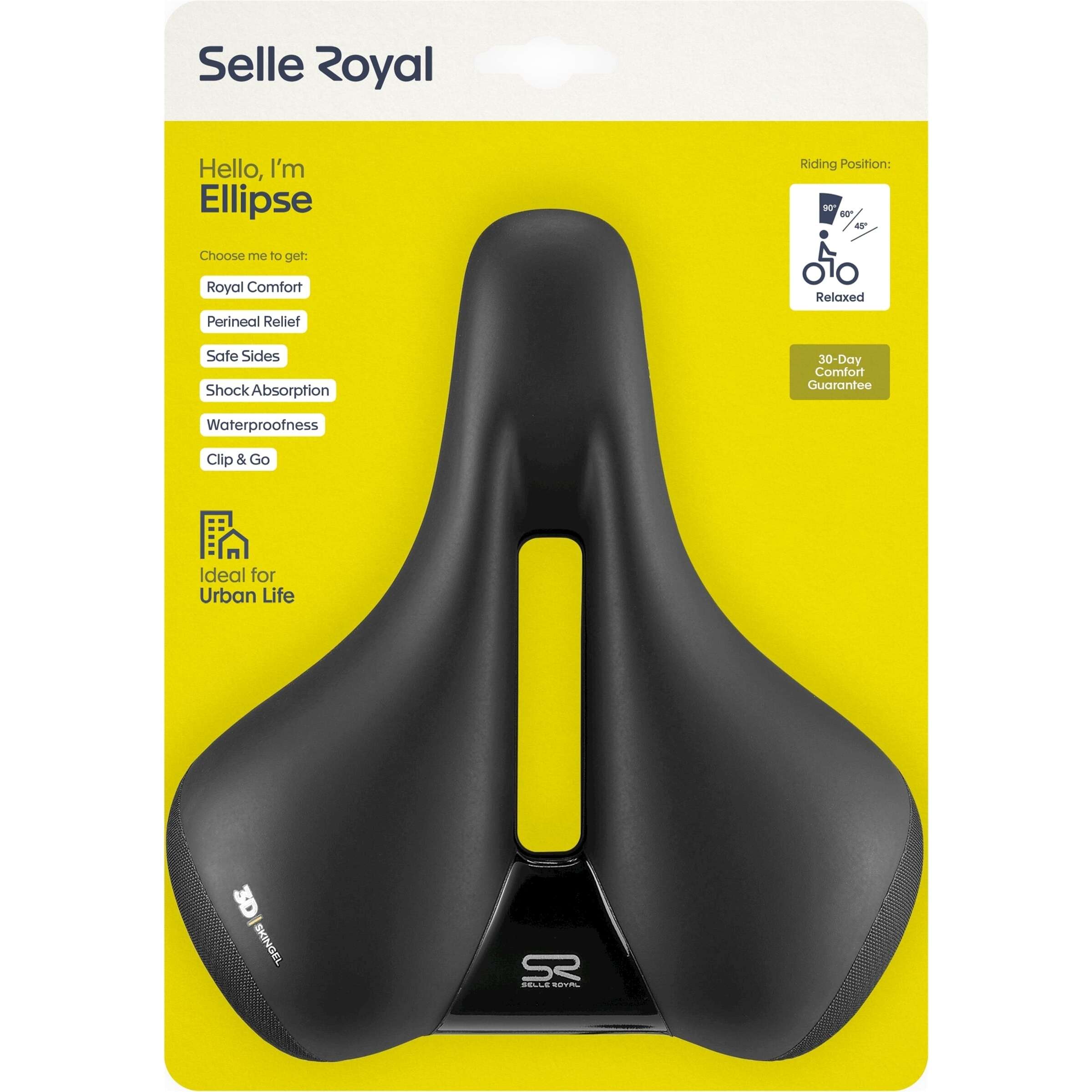 Selle royal zadel ellipse relaxed zwart