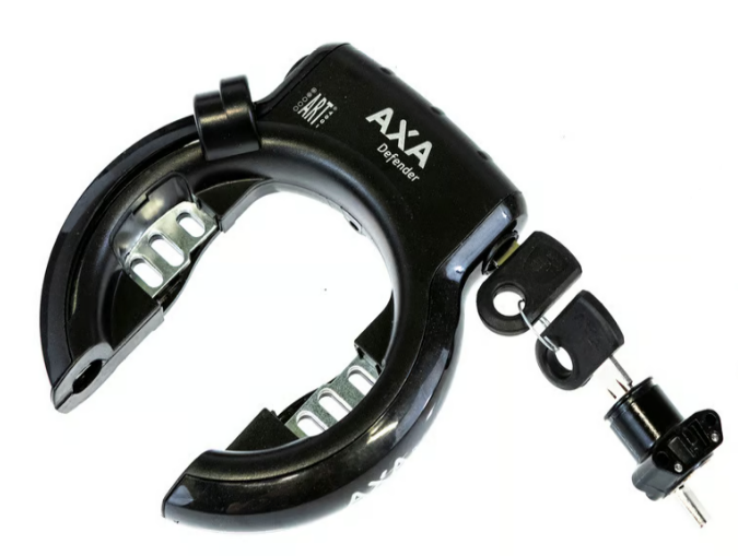 Axa verdediger slot met bosch powertube accu slot zwart