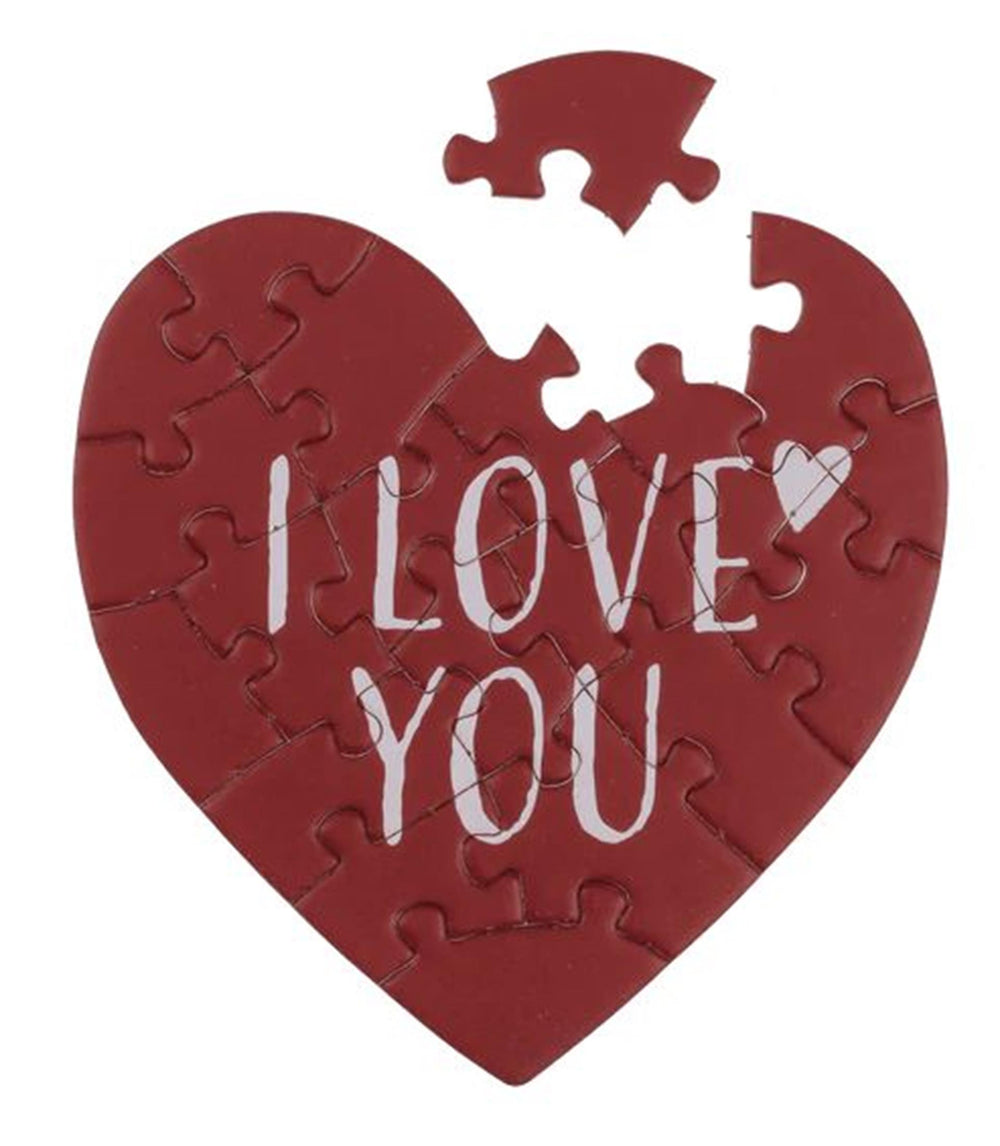 Ootb puzzel wenskaart hart 20 stukjes met envelop