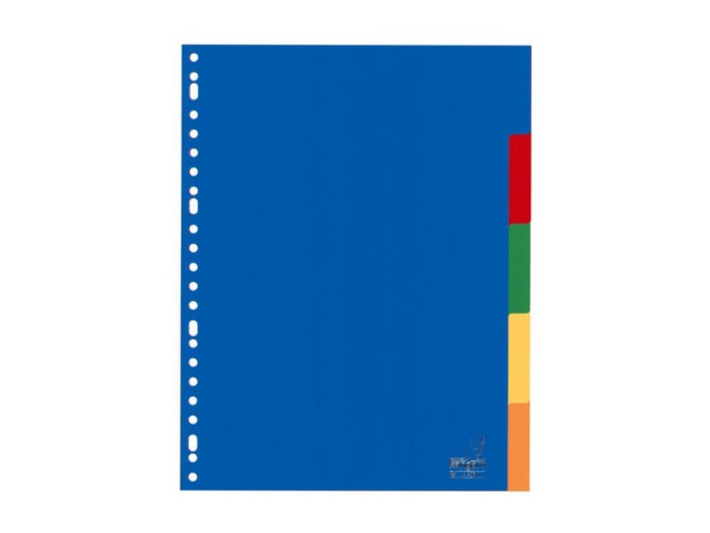 Kangaro tabbladen - a4 - pp 120 micron - 23-gaats - 5-delig gekleurde tabs