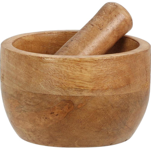 Excellent houseware vijzel en mortel manghout 10cm
