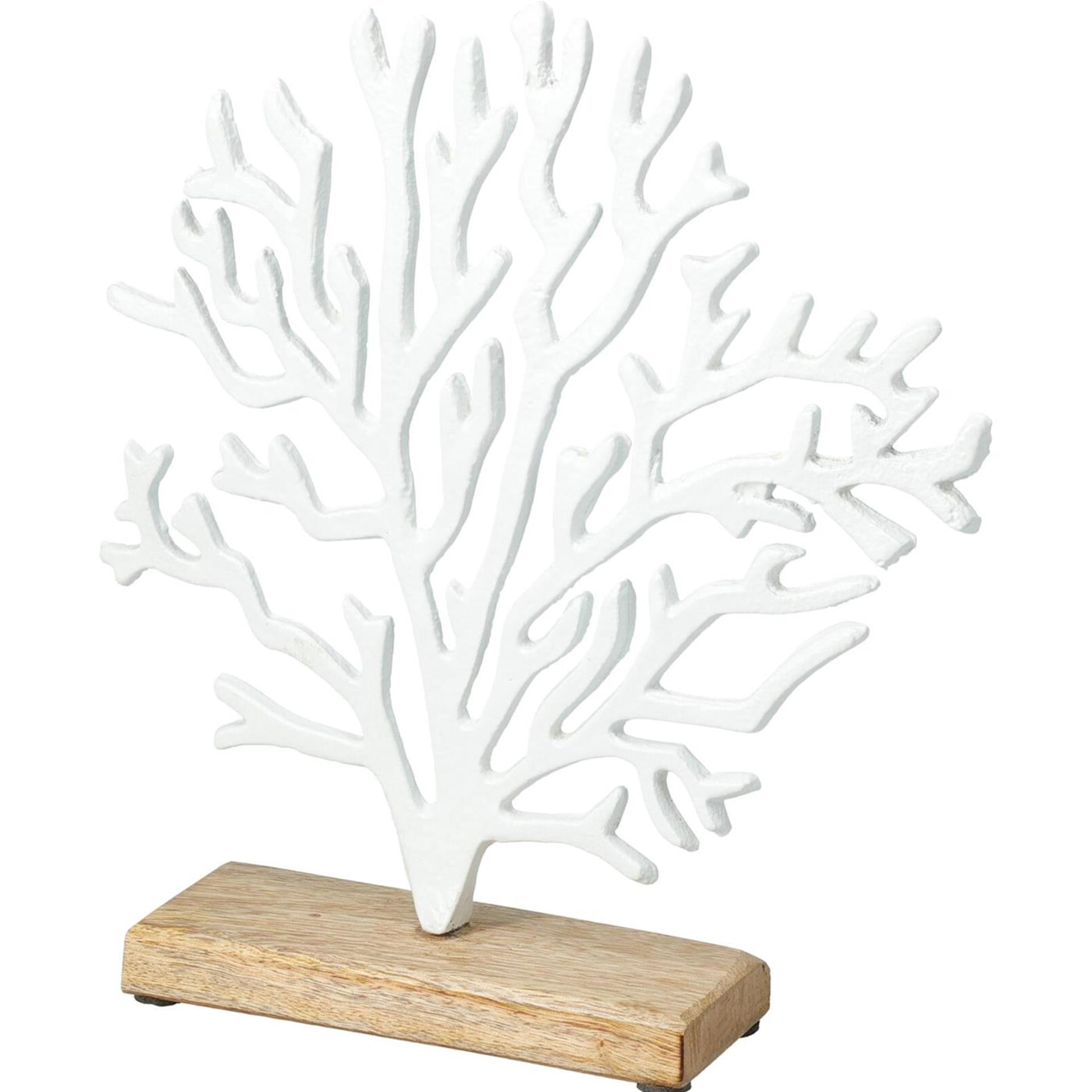 Home styling koraal op voet 24x6x27cm