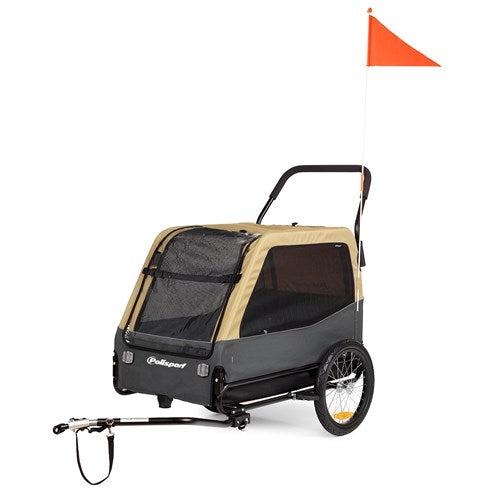 Polisport dog trailer size xl khaki gray