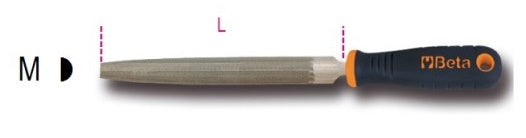 Beta 1719bma m halfzoeten vijl halfrond met handgreep