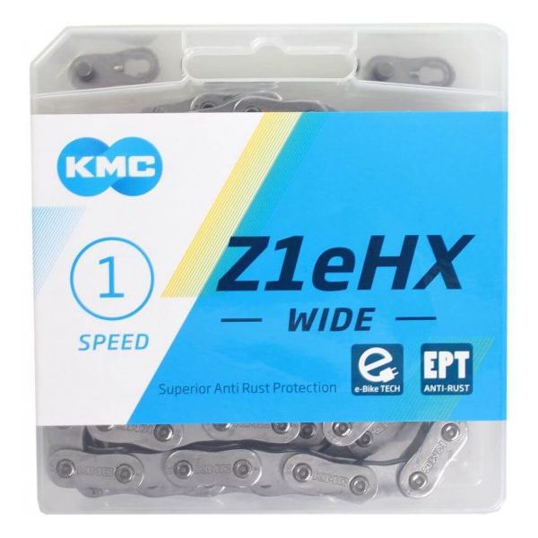 KMC Wide EPT Fietsslot - Z1eHX, 112s, 9,2 mm, Zilver