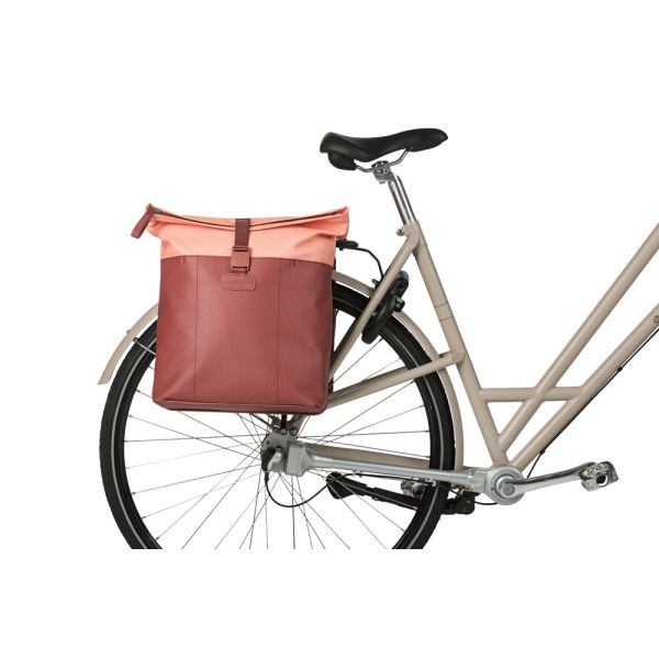 Basil b.v. dubbele fietstas basil vive mik 28-35l 14 x 30 x 38 cm - bordeaux roze
