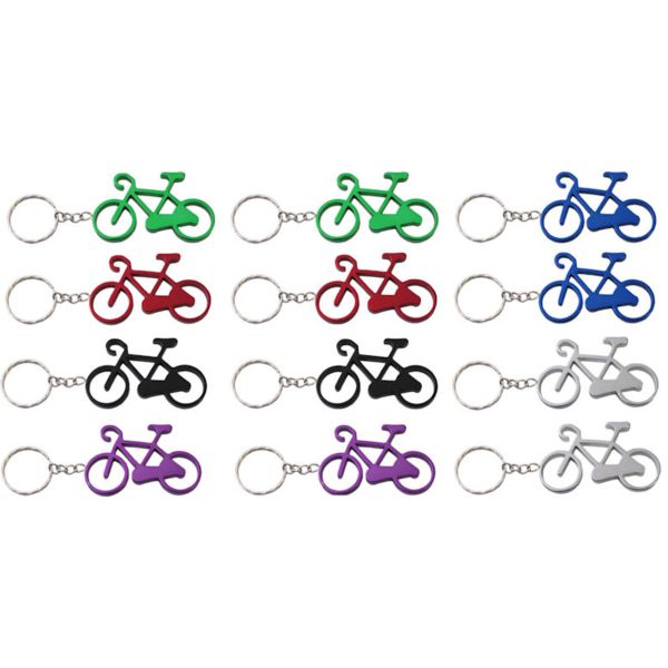 Porte-clés vélo en aluminium (12 pièces)
