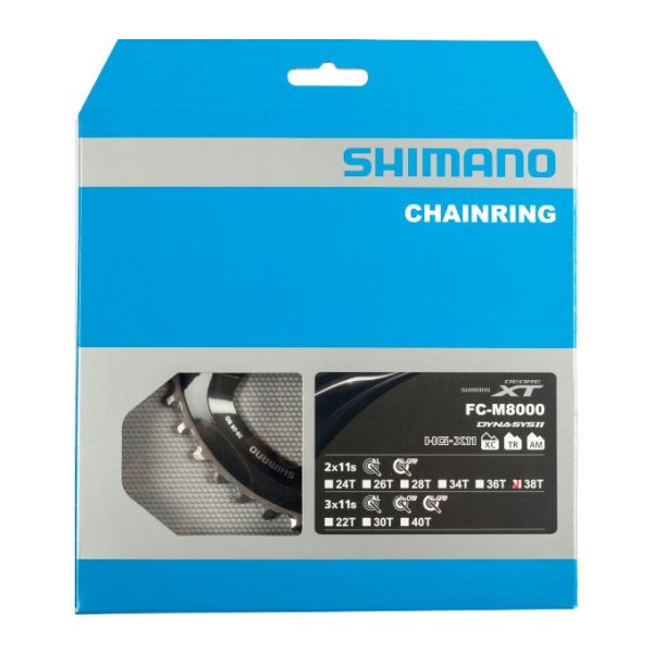 Shimano kettingblad Deore XT 11V 38T Y1RL98090 M8000