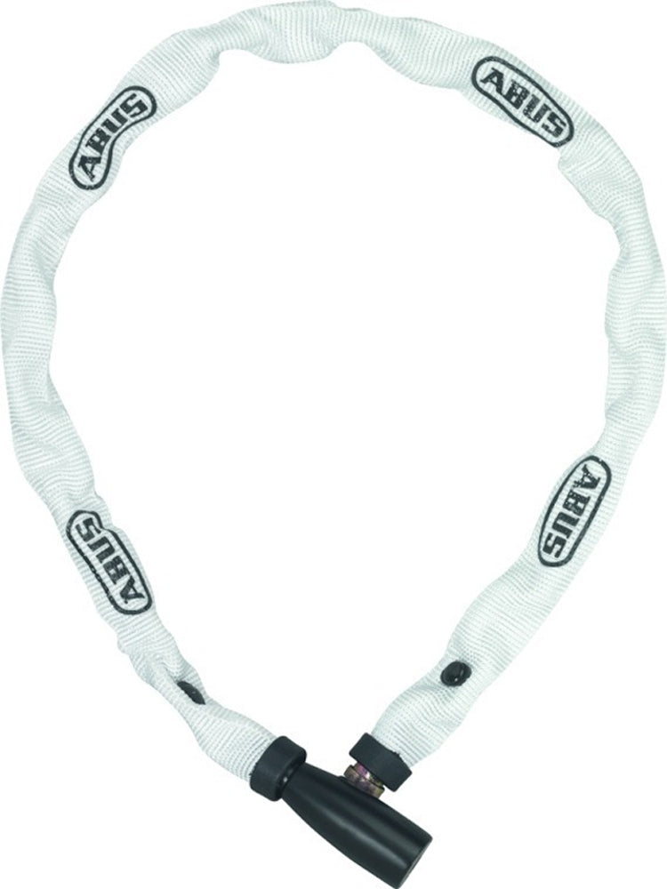 Abus kettingslot 1500 60 Web wit - 4mm dik - 60cm - sportieve witte fietsslot
