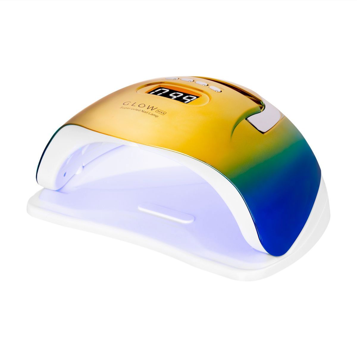 Glow f2 zn uv led lamp dual 220w metallic goud blauw