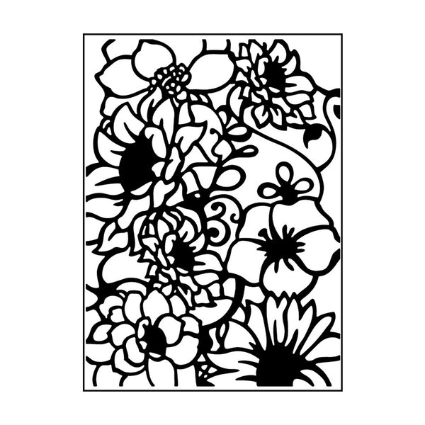 Carabelle studio • embossing sjabloon 10,8x14,6cm compôsition florale