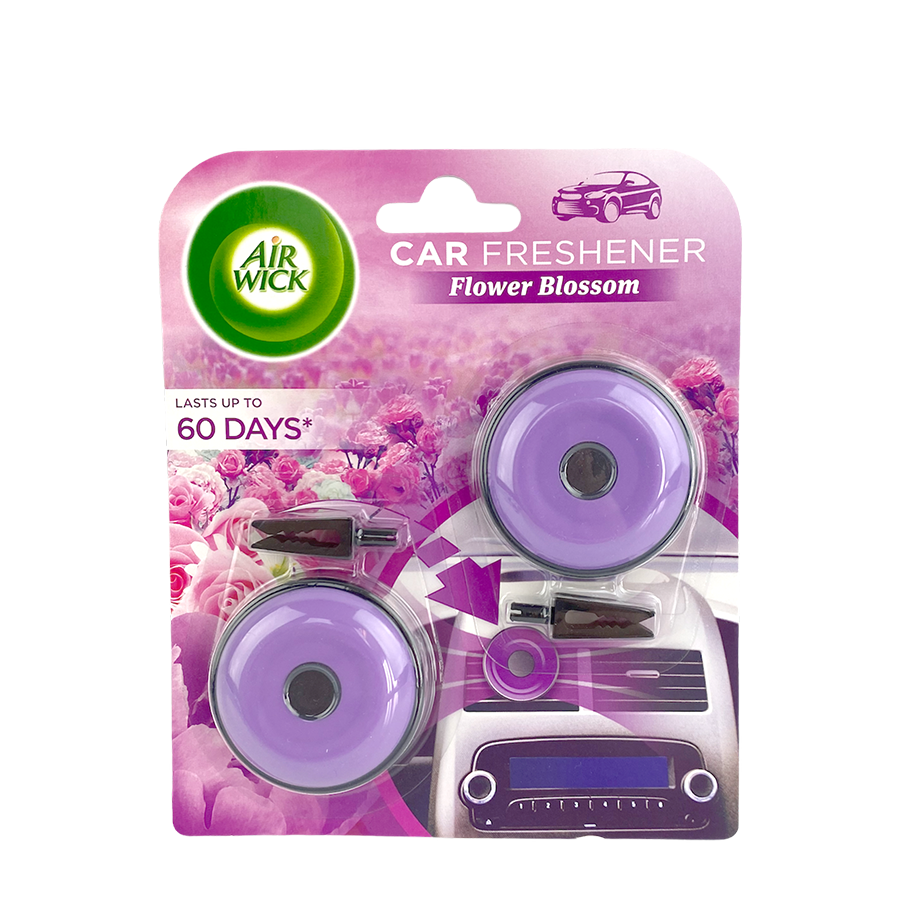 Air wick car luchtverfrisser flower blossom 2x8g