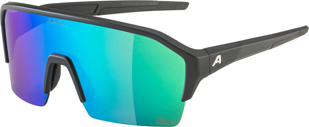 Alpina sports sportbril ram hr q-lite jade spiegellens zwart