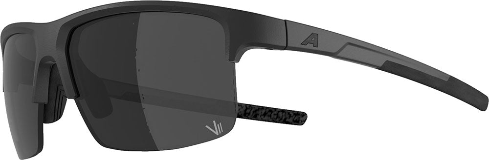 Alpina sports sportbril eagle q-lite zilveren sp. mat zwart