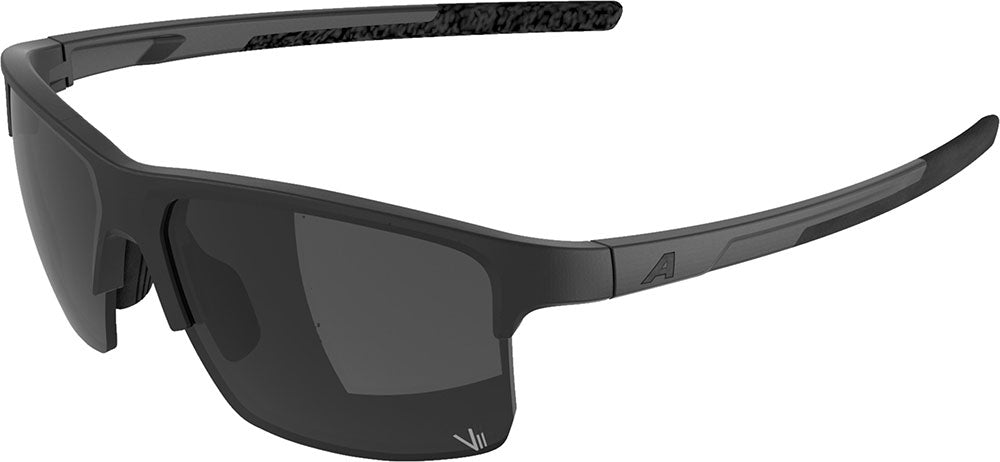 Alpina sports sportbril eagle q-lite zilveren sp. mat zwart
