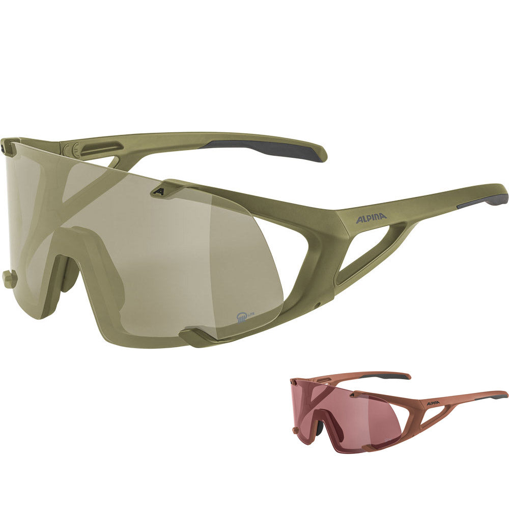 Alpina hawkeye q-lite - sports glasses | black matt