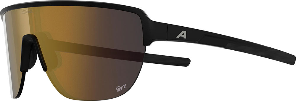 Alpina sports sportbril ram 2.0 q-lite goud sp. mat zwart