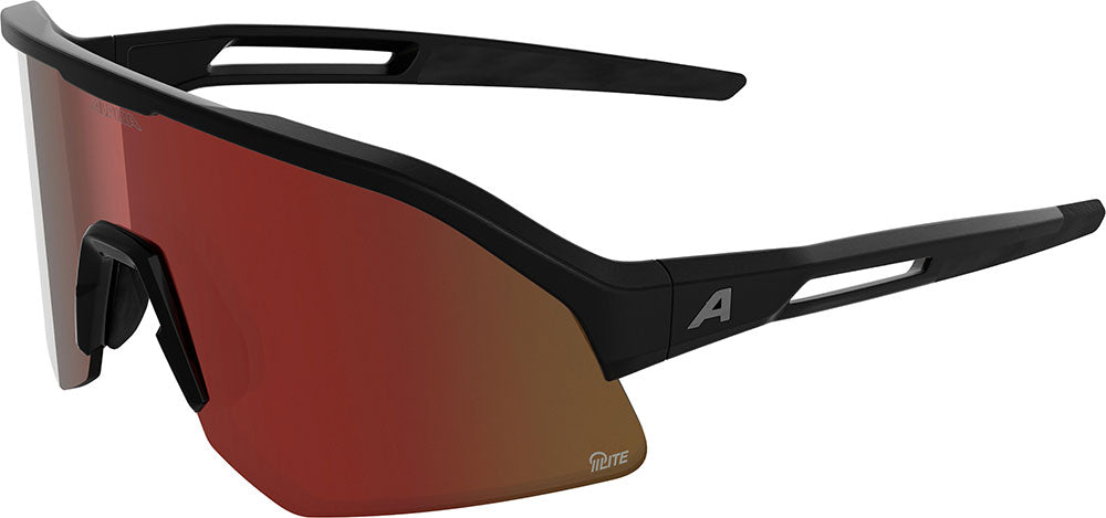 Alpina sports sportbril sonic hr m q-lite rode lens mat zwart