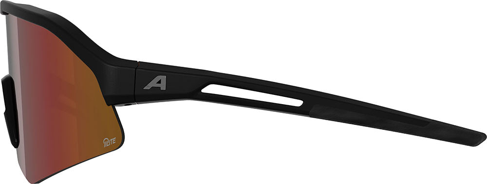 Alpina sports sportbril sonic hr m q-lite rode lens mat zwart