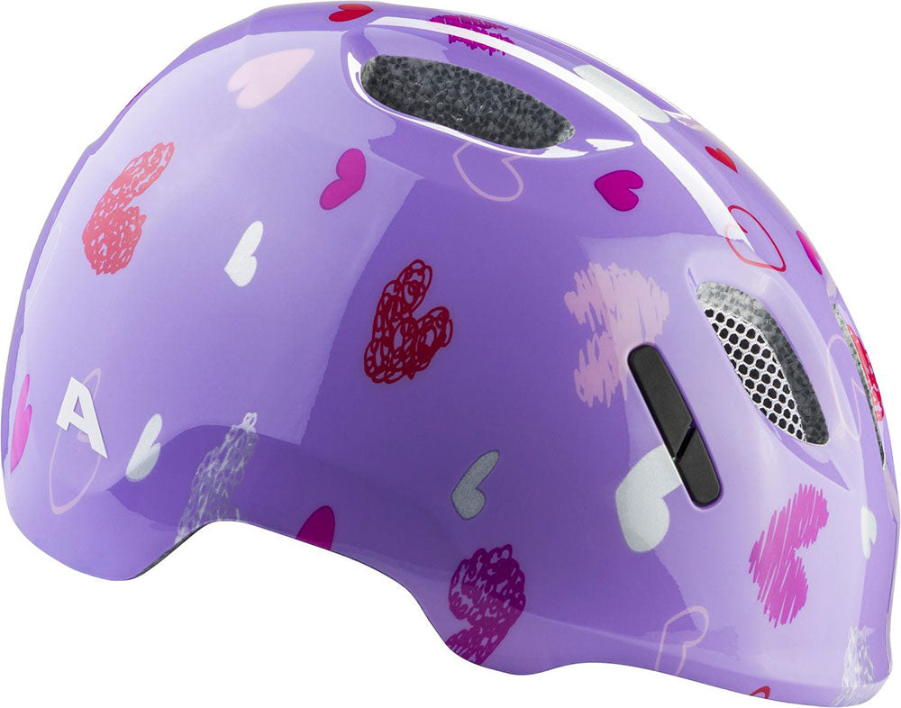 Alpina ximo 2 purple hearts gloss - kid's helmet | 49 - 54 cm