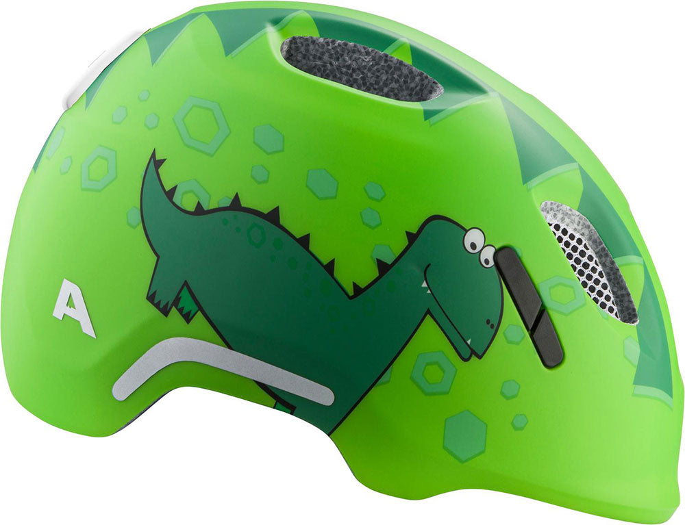 Alpina sports kinderhelm ximo 2 flash green dino 49-54 mat