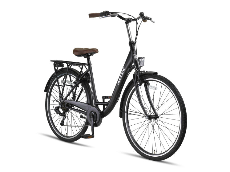 Altec metro 28 inch 49 cm dames 7v v-brakes matzwart