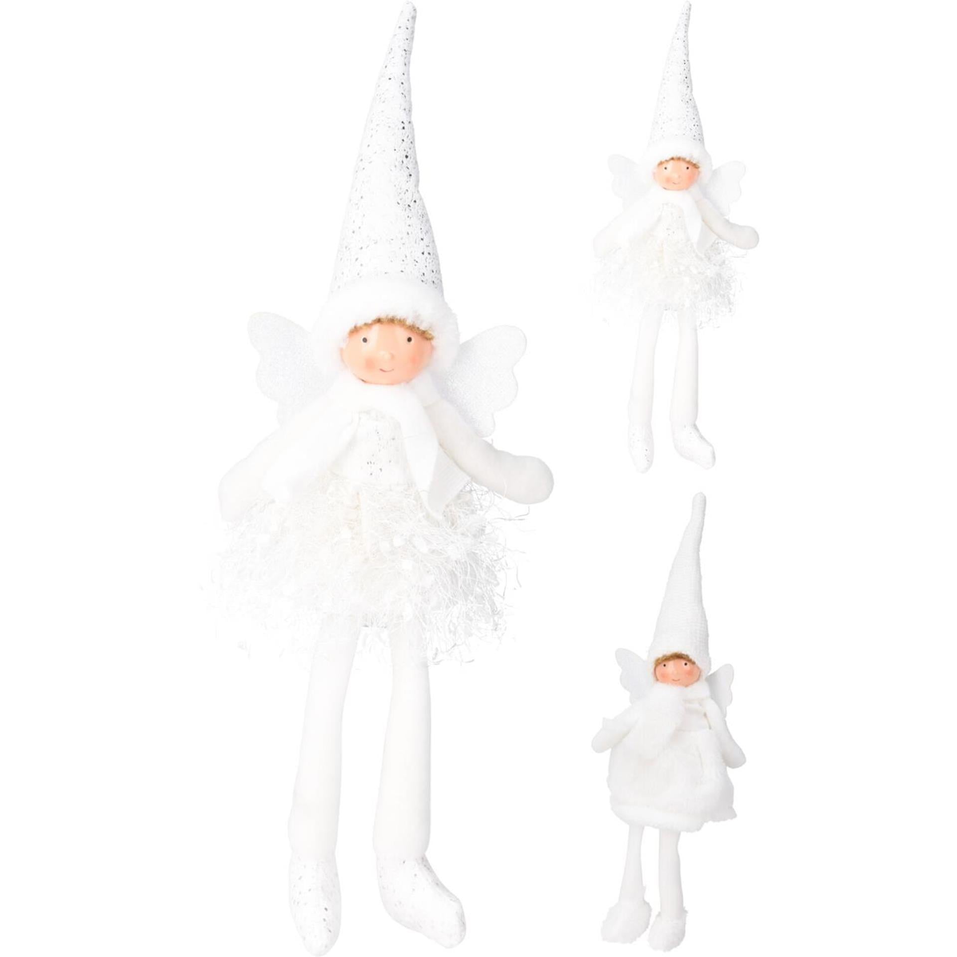 Home styling engelmeisje stof wit 40cm