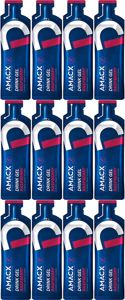 Amacx energy gel drink gel 12x60ml strawberry