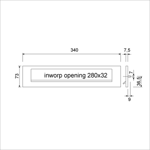 Ami briefplaat ta deurdikte 38 42 veer f1 - 400043