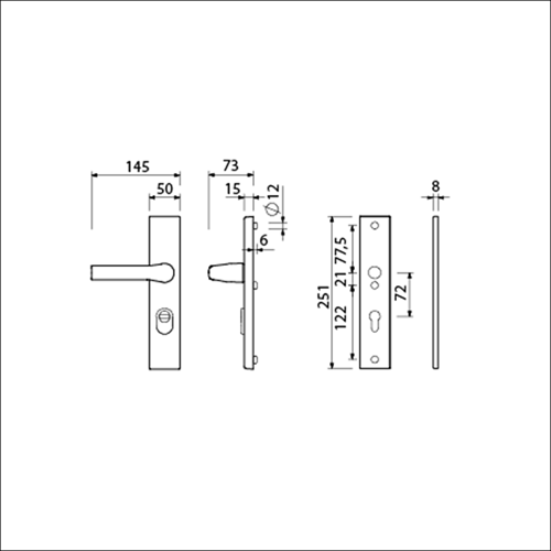 Ami veiligheidsbeslag 251 50 15 kt 72 rotaveer kruk 379, profielcilinder 72 f1 deurdikte 38 42 mm - 891511