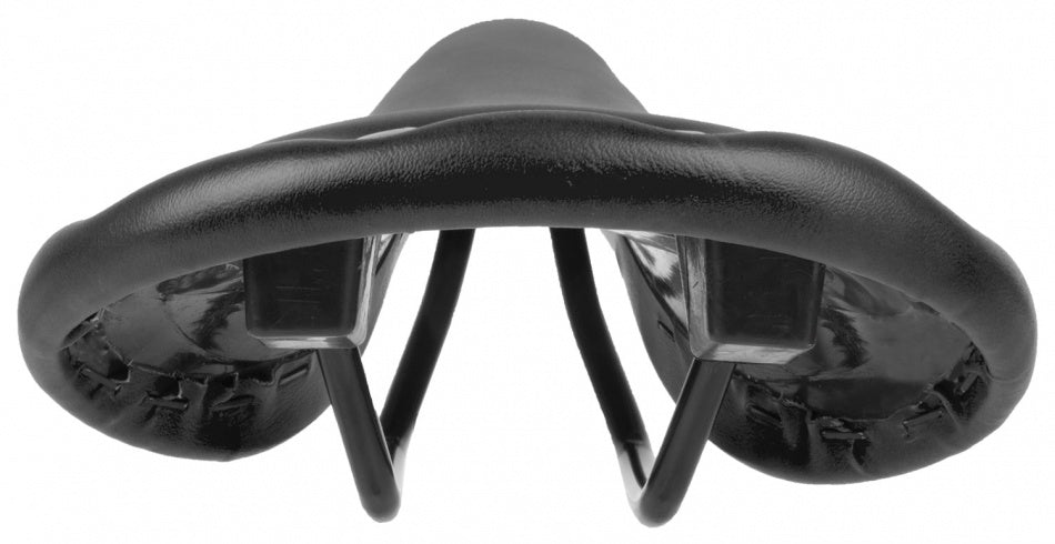 Klinknagel racezadel unisex imitatie leer zwart