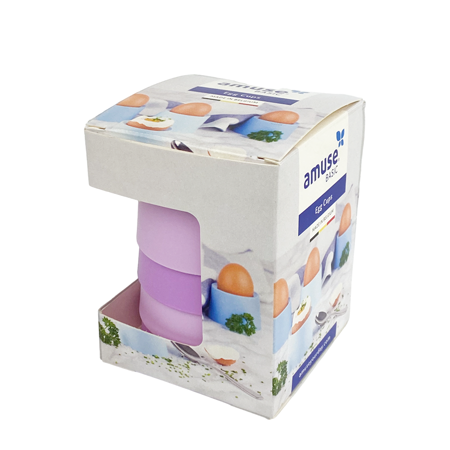 Amuse eierdopje satin pink 4 stuks