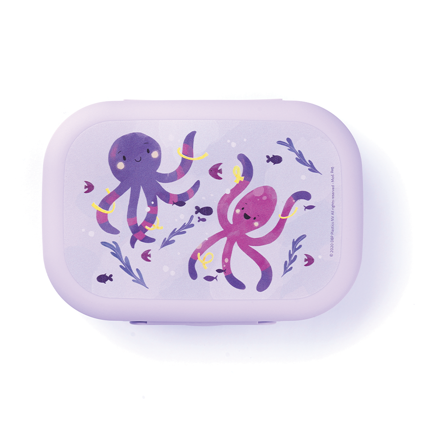 Amuse lunchbox medium paars octopus